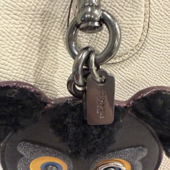 Coach Chalk Cream Mini Bennet Bag with Coach Retired Bag Charm - Picture 4 of 9